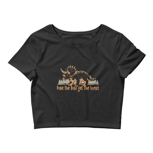 Poke the Dino Triceratops Women’s Crop Tee