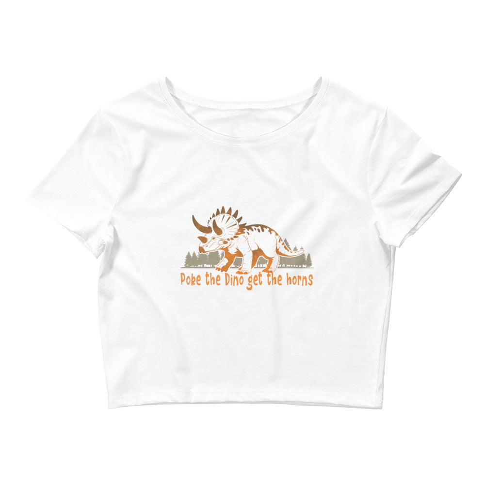 Poke the Dino Triceratops Women’s Crop Tee