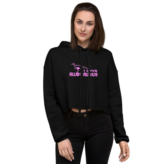 Bring a touch of fun to your wardrobe with this trendy dinosaur Crop Hoodie.