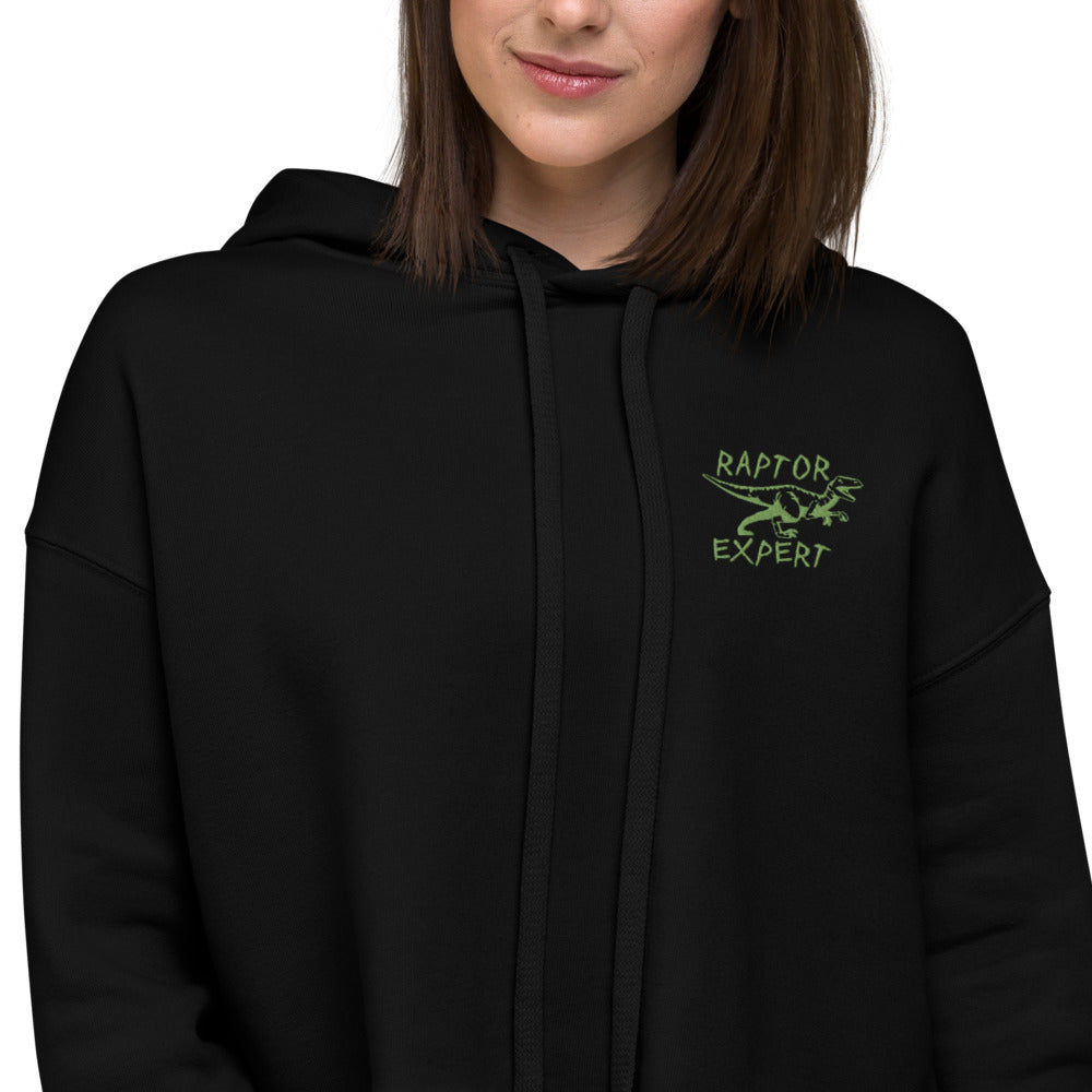 Raptor Expert Embroidered Crop Hoodie