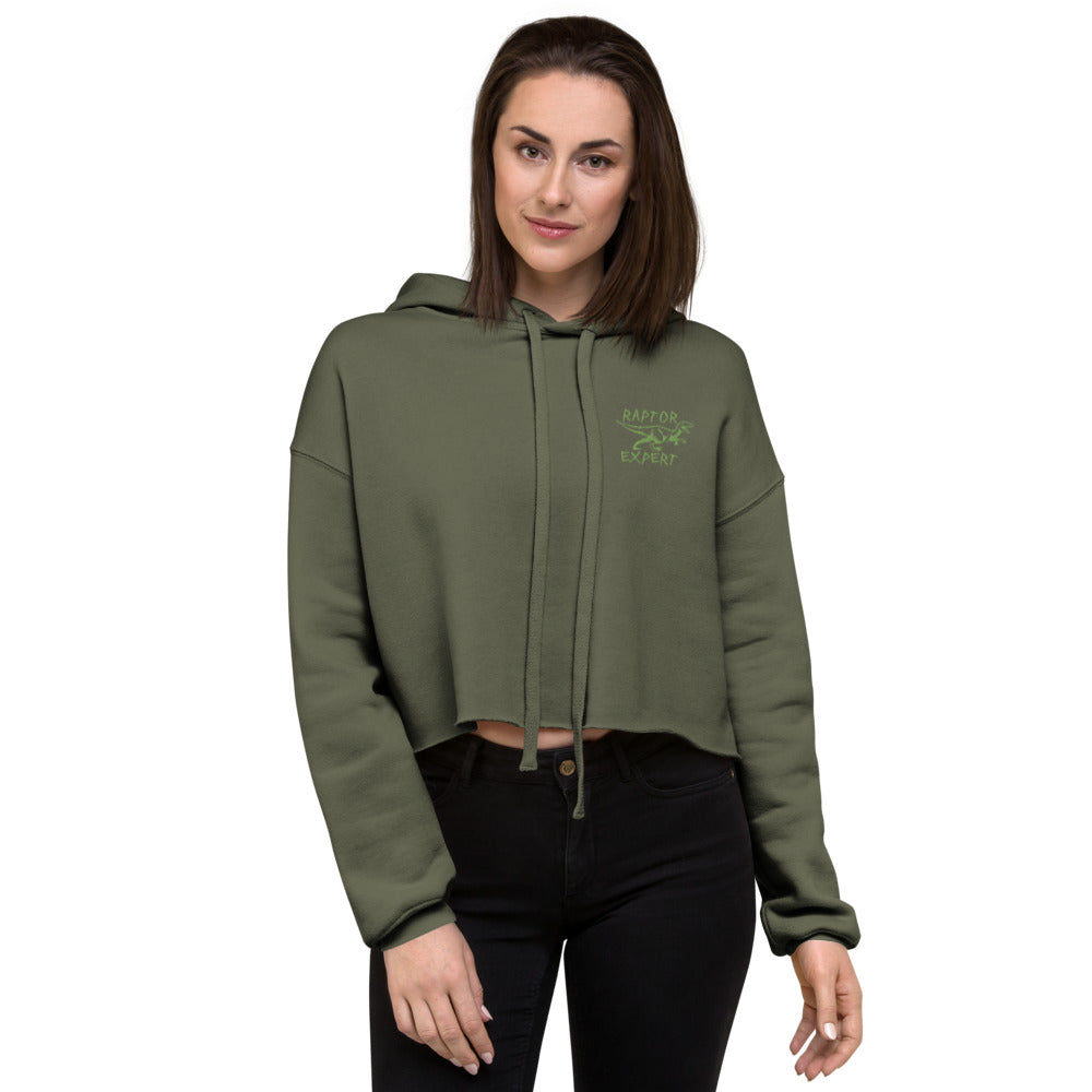 Raptor Expert Embroidered Crop Hoodie