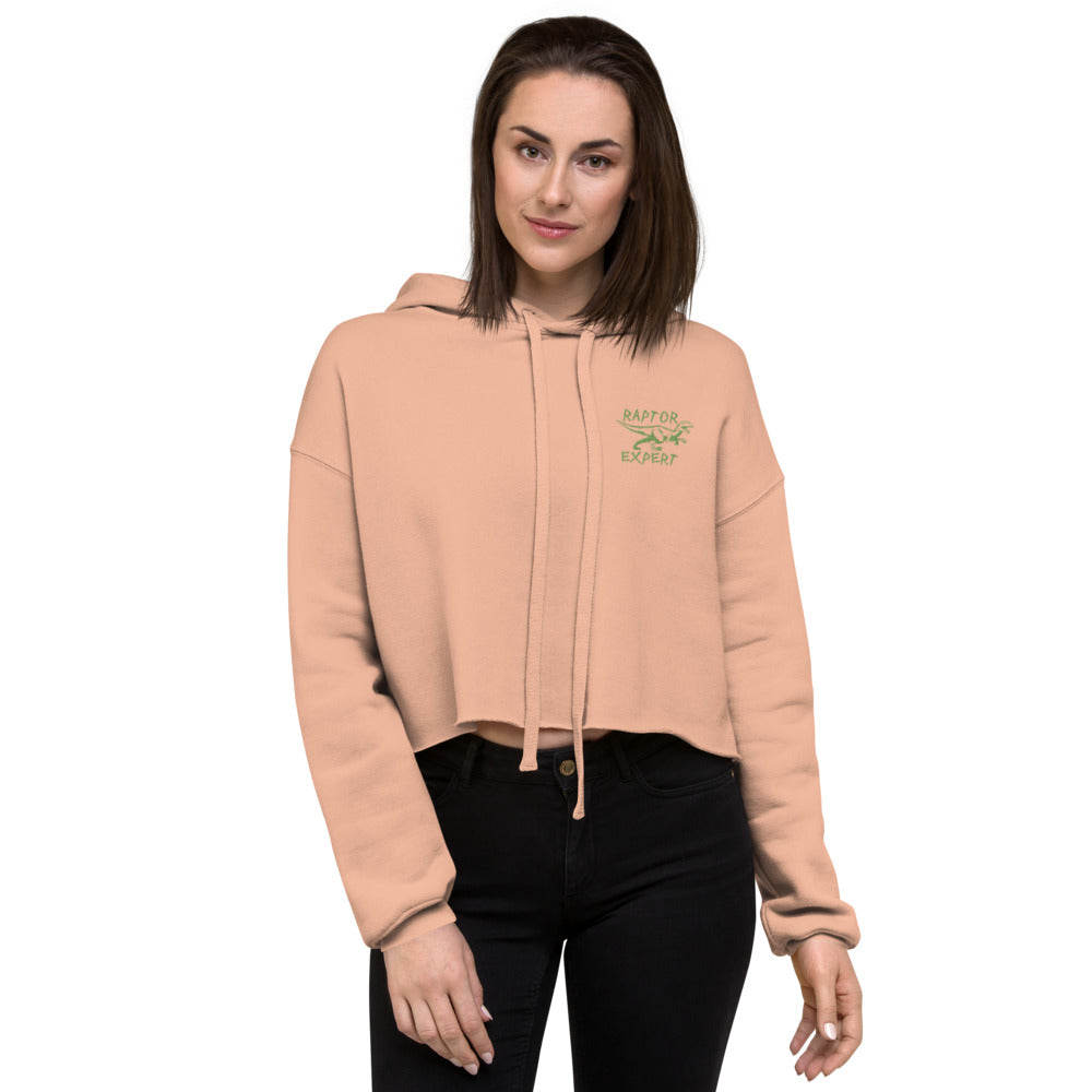 Raptor Expert Embroidered Crop Hoodie