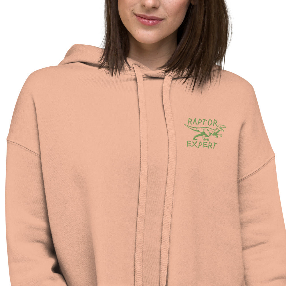 Raptor Expert Embroidered Crop Hoodie