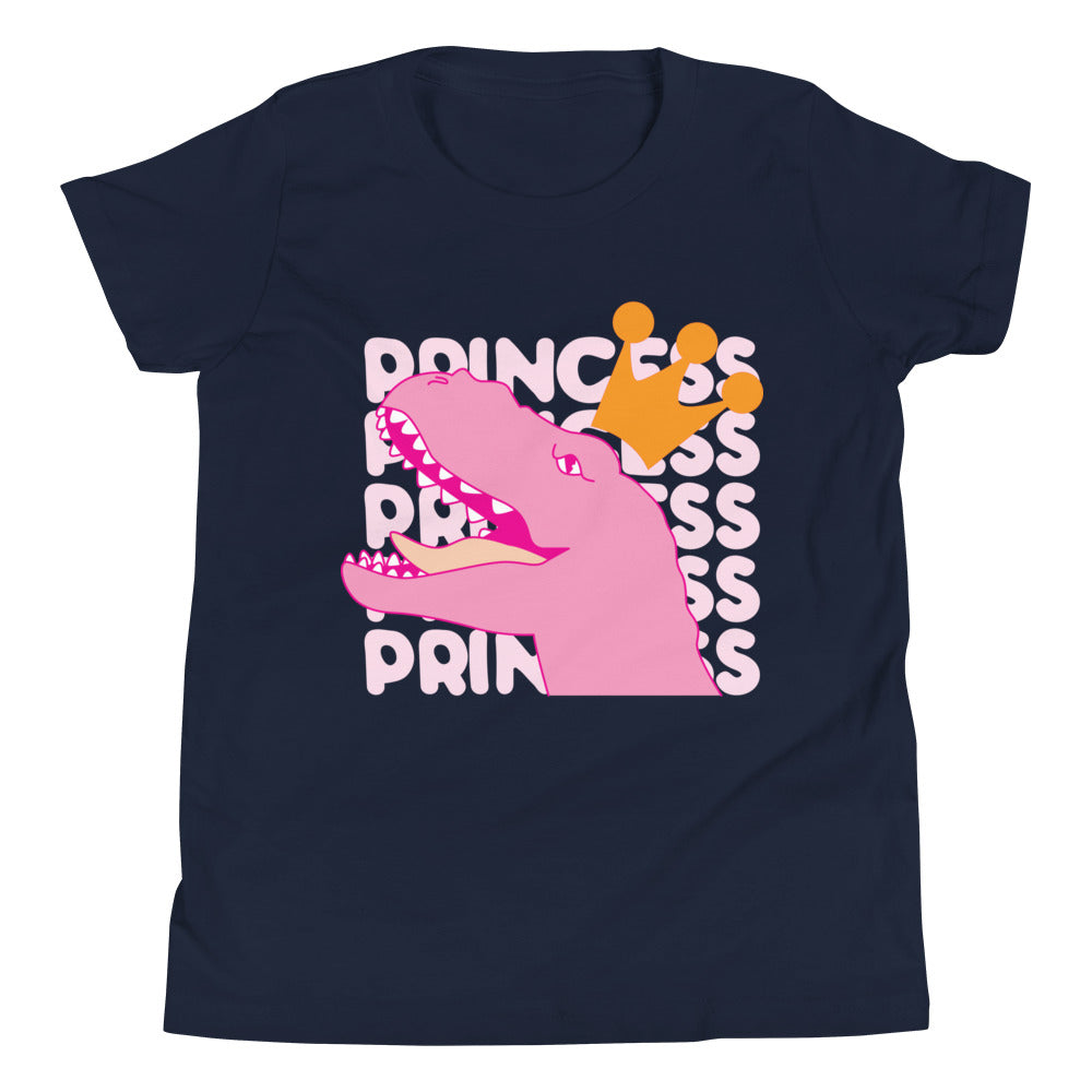 kids - Pink Princess Dinosaur  T-Shirt