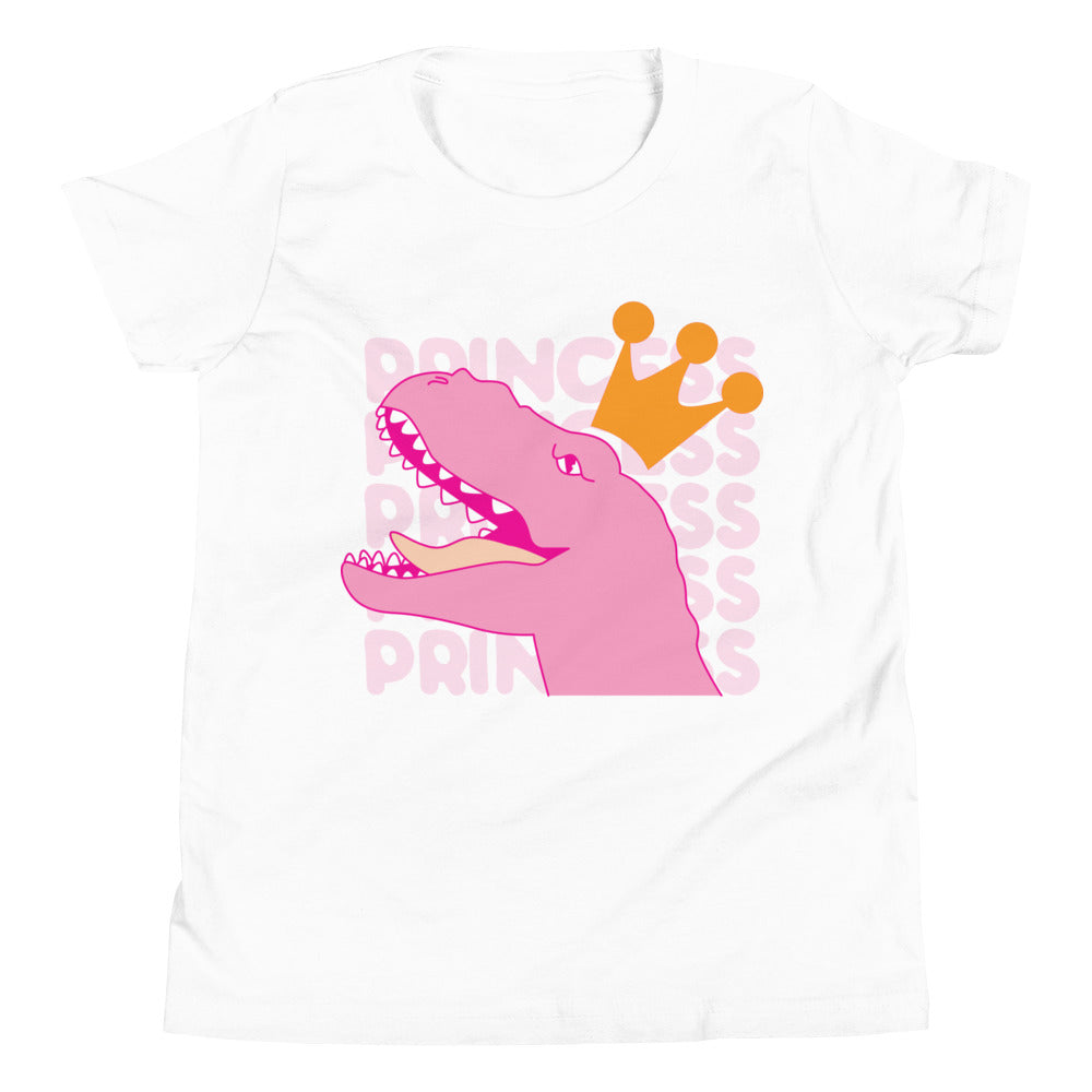 kids - Pink Princess Dinosaur  T-Shirt